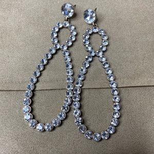 Costume Jewelry- Sparkly Faux Diamond stone loop earrings